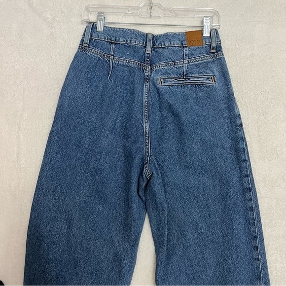 Zara Blue Flare Wide Leg Jeans - Picture 4 of 6